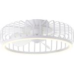 Brilliant Capo Wentylator Sufitowy Metal Plastikowy Valkoinen 32W 4200lm - 827-865 CCT | 480mm - Zdalne Sterowanie Ściemnianie