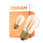 Osram Vintage 1906 LED E27 Edison Włókno Złoty 4.8W 360lm - 822 Bardzo Ciepła Biel | Ściemnianie - Zamienne 40W
