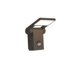 Ansell LED Światło ścienne Tempo 90D uchylny Grafit 10W 685lm - 830 Ciepła Biel | IP54 - Czujnik ruchu i światła