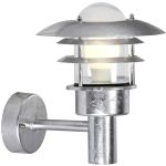 Nordlux Lønstrup 22 Światło Ścienne Stal i Szkło Szary | 220mm - IP44 - Nadaje Się Do E27