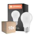 Opakowanie 10x Ledvance Classic LED E27 Gruszka Matowy 4.9W 470lm - 827 Bardzo Ciepła Biel | Zamienne 40W