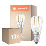 Opakowanie 10x Ledvance Specjalny LED E14 T26 Włókno Przezroczysty 1.3W 110lm - 827 Bardzo Ciepła Biel | Zamienne 12W