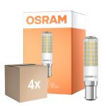 Opakowanie 4x Osram Special T Slim LED B15d Przezroczysty 6.5W 806lm - 827 Bardzo Ciepła Biel | Zamienne 60W