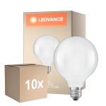 Opakowanie 10x Ledvance Classic LED E27 Globe Włókno Matowy 3.8W 806lm - 827 Bardzo Ciepła Biel | Zamienne 60W