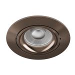 Noxion Wpuszczany Spot Vision MR16 Uchylny Błyszczący Bronze | 82mm - Aukko 69mm - IP20 - W Tym GU10 Trzonek