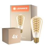 Opakowanie 4x Osram Vintage 1906 LED E27 Edison Włókno Złoty 8.8W 806lm - 824 Bardzo Ciepła Biel | Ściemnianie - Zamienne 60W