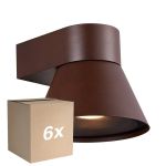 Opakowanie 6x Nordlux Kyklop Cone Światło Ścienne Aluminium Zardzewiały | Nadaje Się Do GU10