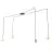 Emibig Lampa Wisząca Fuji Stal Złoty | Nadaje Się Do 1x E14 - Max 10W, 1x GU10 - Max 10W, 2x GX53 - Max 10W