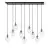 Emibig Lampa Wisząca Astral Stal Czarny | Nadaje Się Do 9x E14 - Max 10W