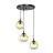 Emibig Lampa Wisząca Cosmo Stal Czarny | Nadaje Się Do 3x E14 - Max 10W