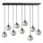 Emibig Lampa Wisząca Cosmo Stal Czarny | Nadaje Się Do 9x E14 - Max 10W