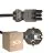 Opakowanie 50x Noxion GST - Kompatybilny Kabel zasilający Czarny - Płeć Żeńska + Schuko Europlug - 3m - 3 pole 0.75mm2