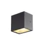 SLV Sitra Cube Światło Ścienne Aluminium Szary 11W 1270lm - 840 Zimna Biel | Zewnętrzna - IP65