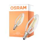 Osram LED Superstar Classic E14 Świeca Włókno Przezroczysty 2.2W 300lm - 927 Bardzo Ciepła Biel | Ściemnianie -  Zamienne 25W
