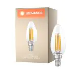 Ledvance Classic LED E14 Świeca Włókno Przezroczysty 3.4W 470lm - 827 Bardzo Ciepła Biel | Ściemnianie - Zamienne 40W