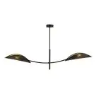 Emibig Lampa sufitowa Lotus Stal Czarny | Nadaje Się Do 2x E14 - Max 10W