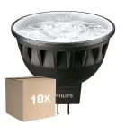 Opakowanie 10x Philips Master LED Spot GU5.3 MR16 6.7W 440lm 24D - 930 Ciepła Biel | Najlepsze renderowanie kolorów - Ściemnianie - Zamienne 35W
