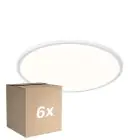 Opakowanie 6x Nordlux LED Lampa sufitowa Oja 42 Valkoinen 24W 2200lm - 830-840 CCT | IP54 - Ściemnianie