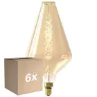 Opakowanie 6x Calex XXL Vienna Złoty LED E27 Włókno 4W 320lm- 822 Bardzo Ciepła Biel | Ściemnianie