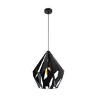 Eglo Lampa Wisząca Carlton 5 Stal Czarny | IP20 - Nadaje Się Do 1x E27 